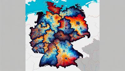 Karte mit Parteiergebnissen in Sachsen und Thüringen.