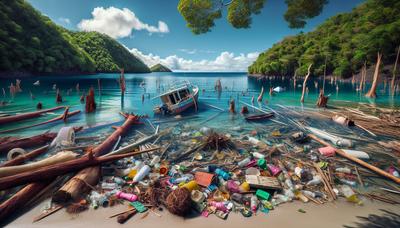 L'île de Mayotte est inondée de débris et d'arbres tombés.