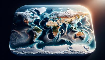 "Mapa del derretimiento del hielo antártico que eleva los niveles del mar globales"