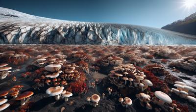 Glaciar en derretimiento revela suelo rico en hongos que almacena carbono.