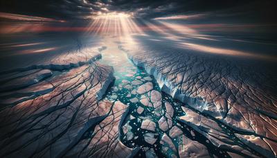 Fonte des glaces au Groenland sous un ciel qui se réchauffe.