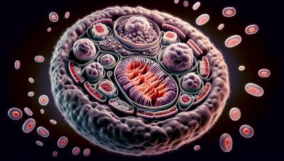 Vista microscopica delle cellule nel processo di divisione.