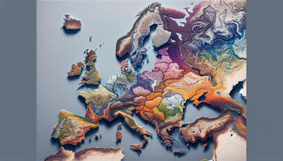 Mapa migratório da Europa com zonas de impacto climático