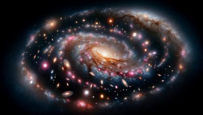 Vía Láctea rodeada de numerosas pequeñas galaxias satélite