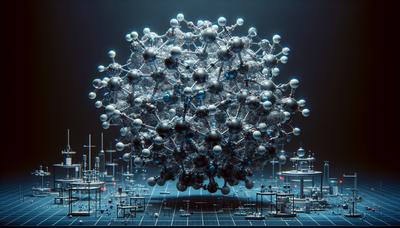 Moleculaire structuur met gemarkeerde modificaties op atoomniveau.