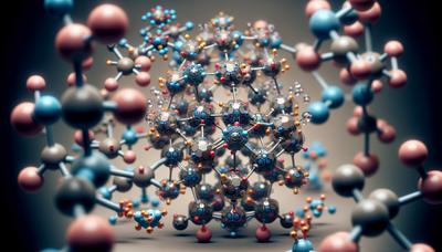 Moleculen met verschillende rangschikkingen die de interactie van nucleaire spin illustreren.