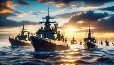 Buques militares de la OTAN en el Mar Báltico durante ejercicios.