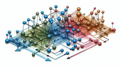 最適化された効率的なフロー経路を持つネットワーク図。

