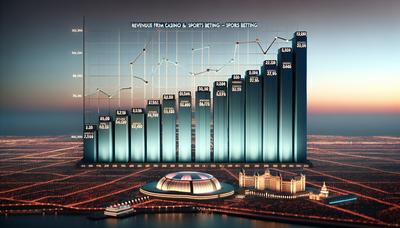 Grafico delle entrate dei casinò e delle scommesse sportive in New Jersey.

