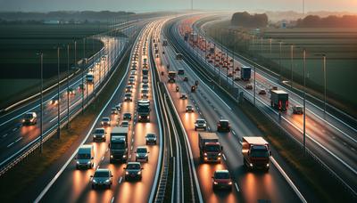 Nieuw geopende snelweg in Groningen met druk verkeer