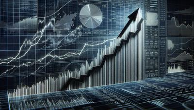 "Gráfico do Nikkei 225 subindo acentuadamente contra o fundo financeiro"