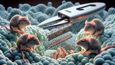 Nijlgrasratten met DNA-streng en CRISPR-gereedschap.