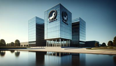 Edificio de la sede de Norfolk Southern con el logo de la empresa visible