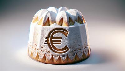 Pandoro con simboli di Euro che simboleggiano la multa.