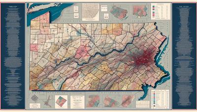 Pennsylvania-kaart met belangrijke verkiezingsstemmen afgebeeld.