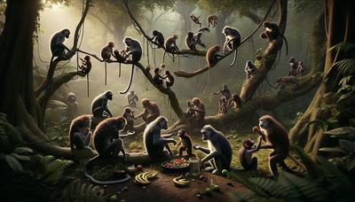 Grupo de primates con diferentes comportamientos sociales y longevidad.