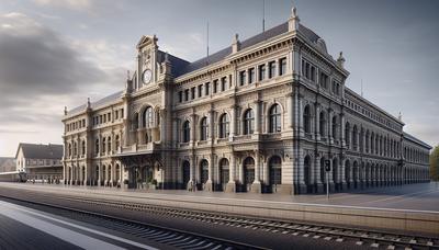 Renovierter Bahnhof Bautzen mit historischer Fassade.