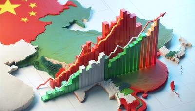 Grafici in aumento sopra le cartine di Cina e India