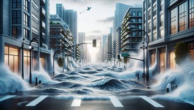 La montée du niveau de la mer menace les villes côtières avec des inondations.