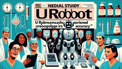 Robotyczne dłonie trzymające cyfrowy model prostaty.