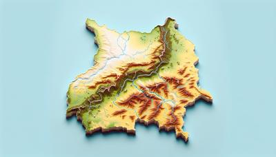 Mapa de Ruanda sem sinais do vírus de Marburgo.