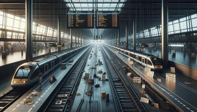 Schiphol treinen stilgelegd protestborden en sporen