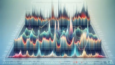 Graphiques de données sismiques avec les résultats d'analyse algorithmique mis en évidence.