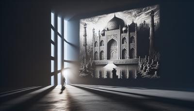 Sombras revelando estruturas 3D ocultas em uma cena.
