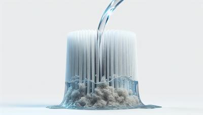 Filtre en soie-cellulose purifiant l'eau des contaminants.