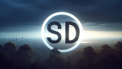 SPD-Logo mit düsteren, reflektierenden Hintergrundelementen