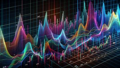 Graphique du marché boursier avec des résultats d'indices mixtes mis en évidence.