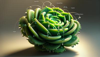 Plante succulente démontrant des mécanismes innovants de flux de liquide.