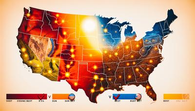 Mapa da Cinturão do Sol e Cinturão da Ferrugem com símbolos eleitorais