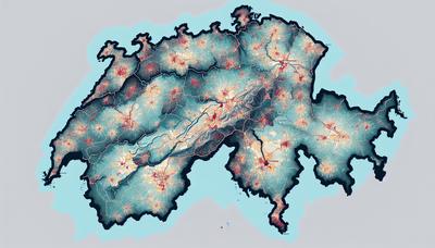 Mappa svizzera con punti caldi della malattia di Chagas evidenziati.