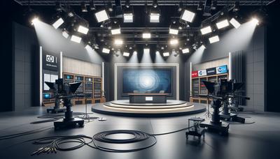 Televisiestudio met Talpa- en SBS6-logo's.