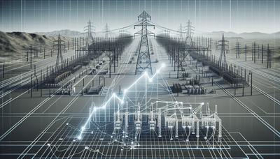 Rede elétrica do Texas com gráfico de aumento da demanda por eletricidade.