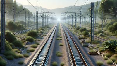 Bahnstrecken mit minimal sichtbarer Elektrifizierungsinfrastruktur.