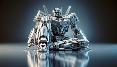 Bot do Transformers mudando de forma com dobras de origami.