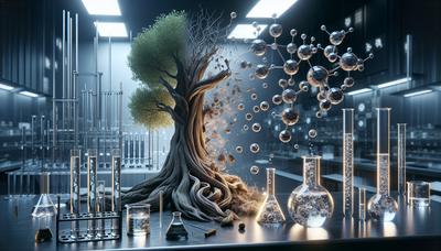 Des arbres se transforment en produits chimiques industriels en laboratoire.