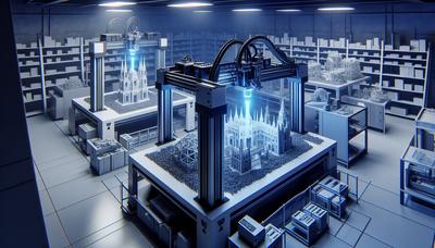 "Dois lasers imprimindo em 3D estruturas detalhadas e intrincadas com precisão"