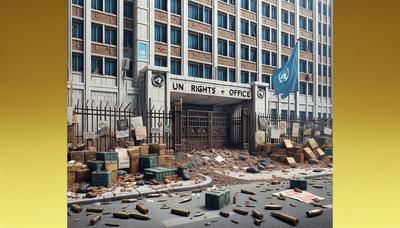 Edificio de la oficina de derechos de la ONU incautado por los armados hutíes.