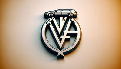 Volkswagen-Logo mit Pfeil nach unten und Euro-Symbolen.