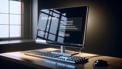 Windows-computer met AI Recall-functie meldingsscherm
